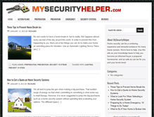 Tablet Screenshot of mysecurityhelper.com